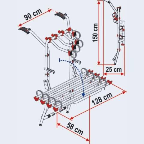 Fiamma Carry Bike Fahrradtr�ger f�r VW T5 f�r 4 R�der