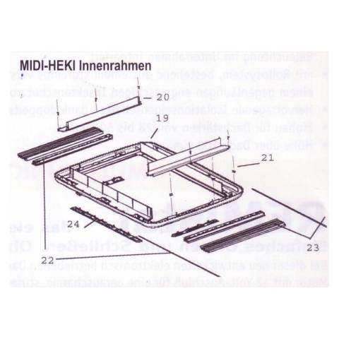 Seitz Midi-Heki Blende f�r Innenrahmen (montagefertig) RAL 9001