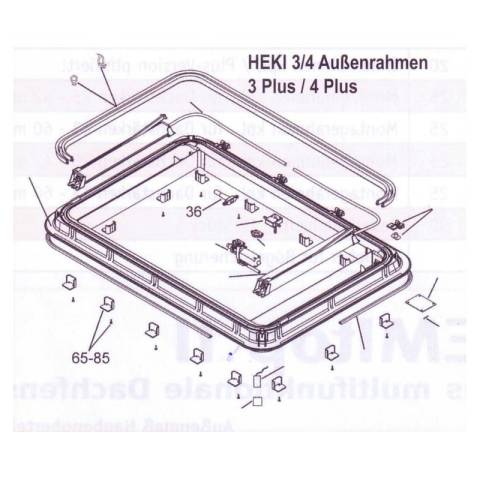 Seitz Heki 3/4 Montagebock und Schraube 53-60mm, rot