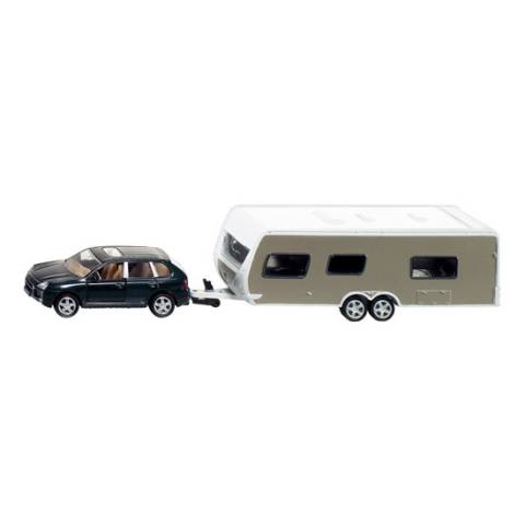 Siku Gel�ndewagen mit Wohnwagen