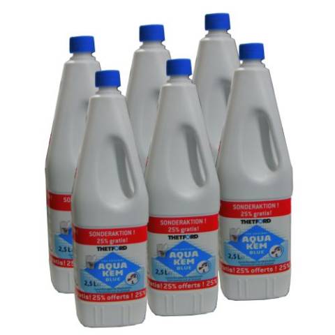 6 x Thetford AQUA KEM BLUE 2,5l Flasche