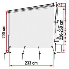 Fiamma Seitenwand Sun View Side f�r Markise F45 Ti
