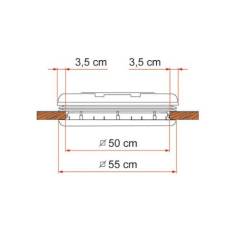 Fiamma Dachhaube 50x50 cm ivory crystall