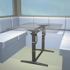 Hubtisch Traveline Twin, 680 mm lang, braun