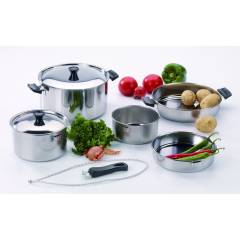 Edelstahl camping Topfset 8 teilig