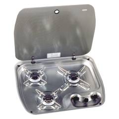 Dometic Cramer 3 Flamm Kochmulde - 30mbar - Edelstahl mit Glasabdeckung