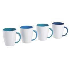 Gimex Henkelbecher weiss blau