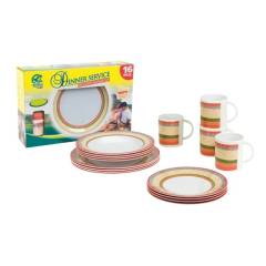 Camping Geschirrset Flamenco 16 teilig