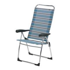 CRESPO Campingstuhl hoch - blau-karavan