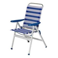 CRESPO Campingstuhl Luxus blau grau