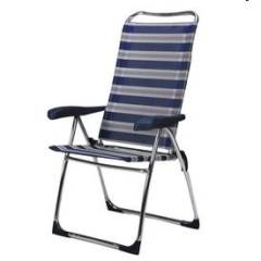 CRESPO Campingstuhl hoch blau-grau