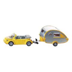 Siku VW-Beetle mit Tab-Wohnwagen