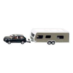 Siku Gel�ndewagen mit Wohnwagen