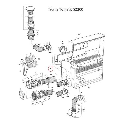 Truma Rckwand RWS titan mit Wrmeleitblech links