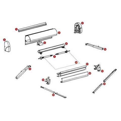 Tuchrolle Markisenlnge 1,9 m