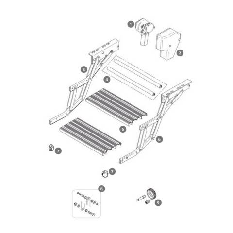 Rahmenverbindung 440 Alu 12V, 2 Stck