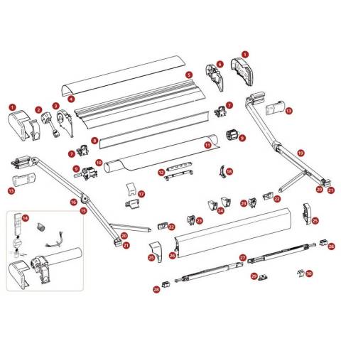 Spannstangen-Aufnahme Front, 2 Stck