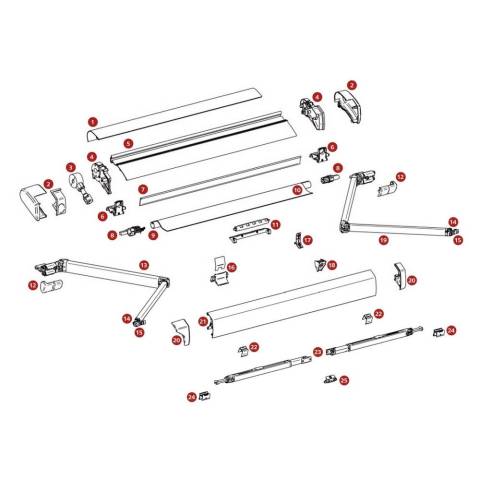 Frontblende 2,6 m wei