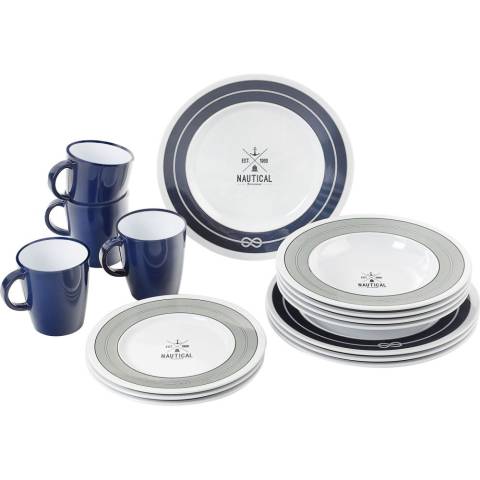 Brunner Nautical - Geschirr Set - 16-teilig