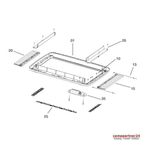 Dometic Seitz Midi-Heki Innenrahmen komplett fr Elektroversion