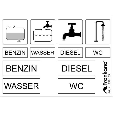 Hinweisschilder Set, 12-teilig