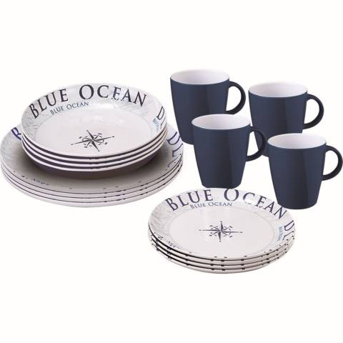 Brunner Blue Ocean Geschirrset - 16 teilig