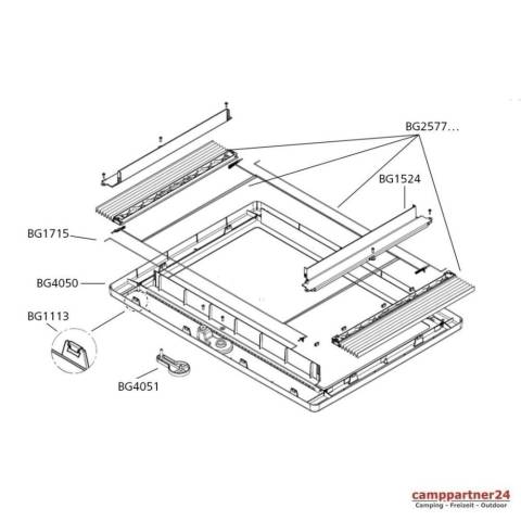 Dometic Innenrahmen ohne Anbauteile Midi Heki