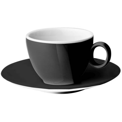 Brunner Espressotasse mit Untertasse - schwarz