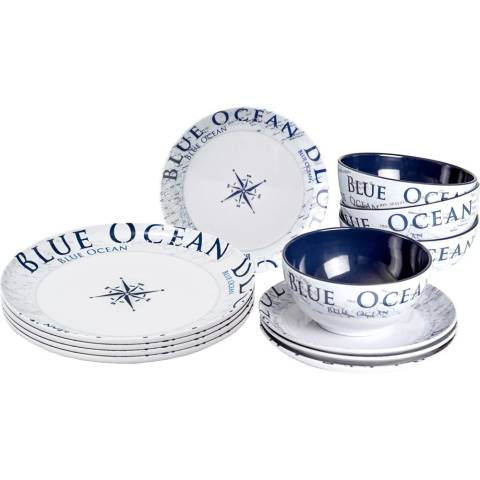 Brunner Blue Ocean Midday Geschirrset 12-teilig