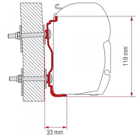 Fiamma Markisenadapter F45 fr Hymer 300 ab 2016