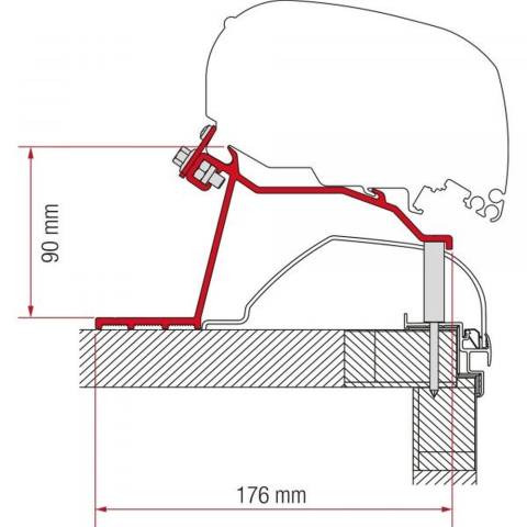 Fiamma Markisenadapter F80/65 Kit fr Hobby Caravan