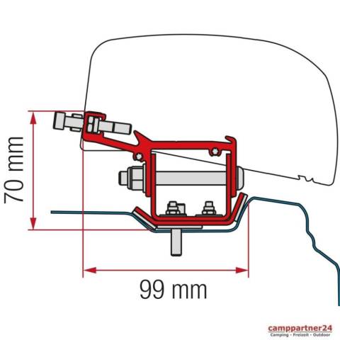 Fiamma Markisen - Adapter Kit fr Renault Trafic L2 ab 2014