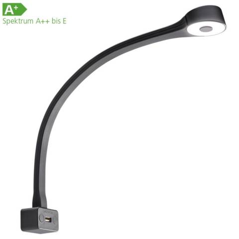 LED-Schwanenhalsleuchte Typ F - schwarz