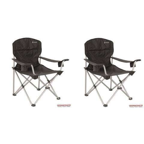 Outwell Catamarca Arm Chair XL Faltstuhl - 2er Spar-Set - schwarz