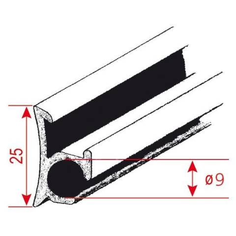 Kederleiste gerade 25 mm breit