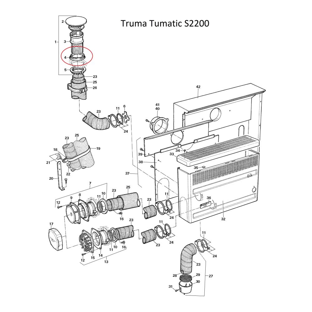 truma Dachkamin Set für Heizung S 3004 S 3002 