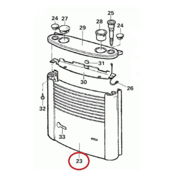 Verkleidung fr TRUMA Trumatic S3002 sepiabraun
