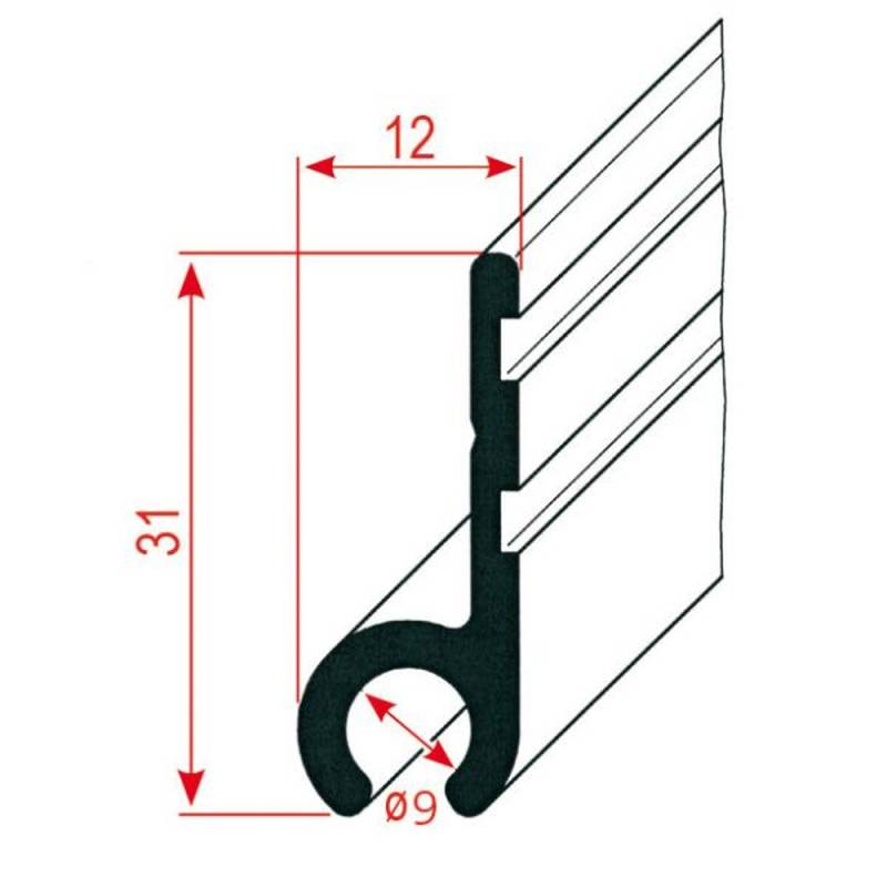 Kedereinzugsschiene 7mm