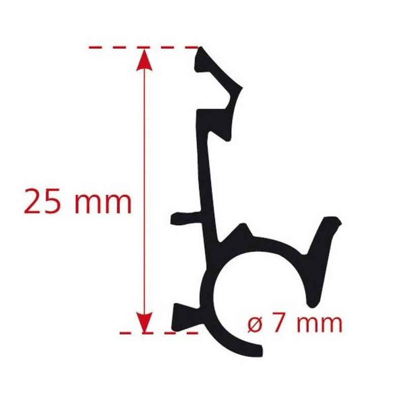 Schrzenleiste mit Schraubkanal