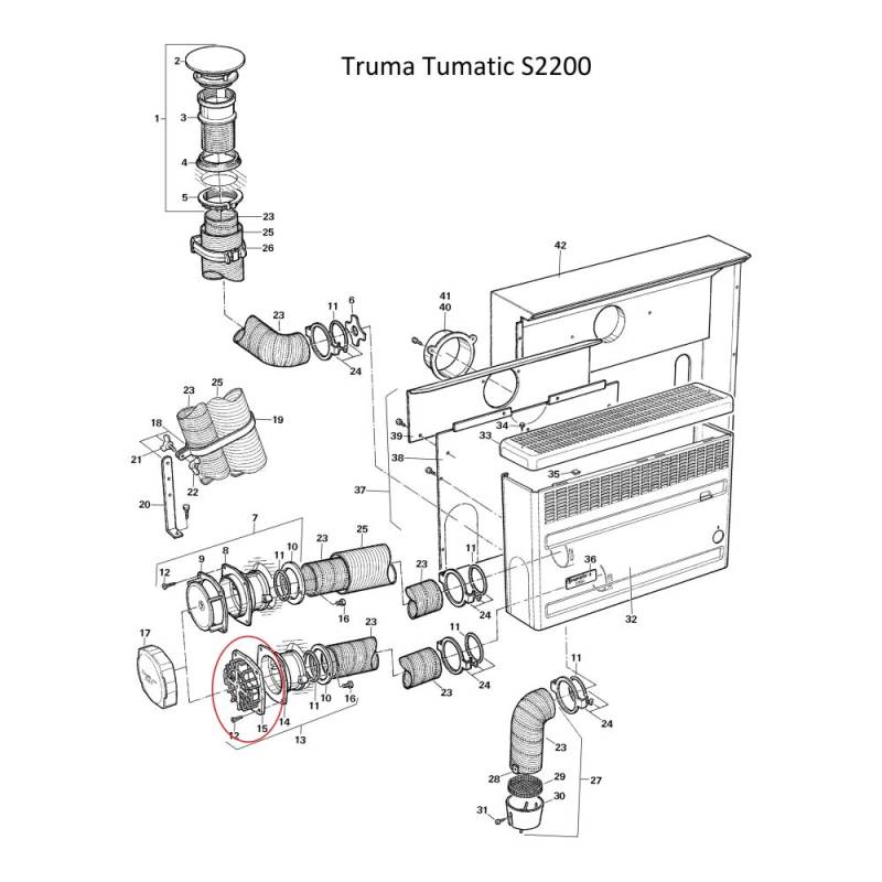 Truma Trumatic Ansauggitter fr Abgasfhrung