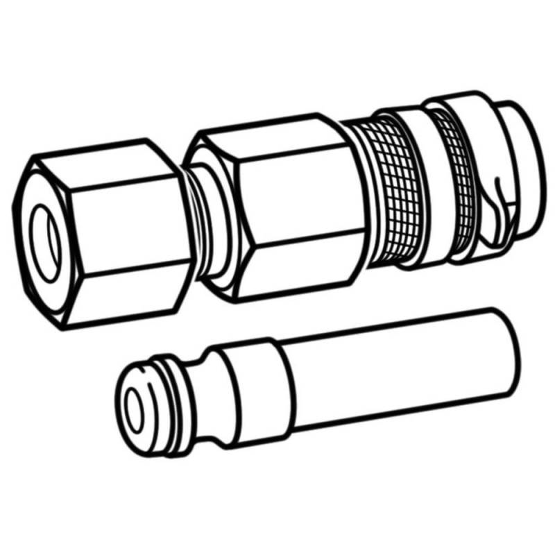 Gas Steckkupplung aus Messing