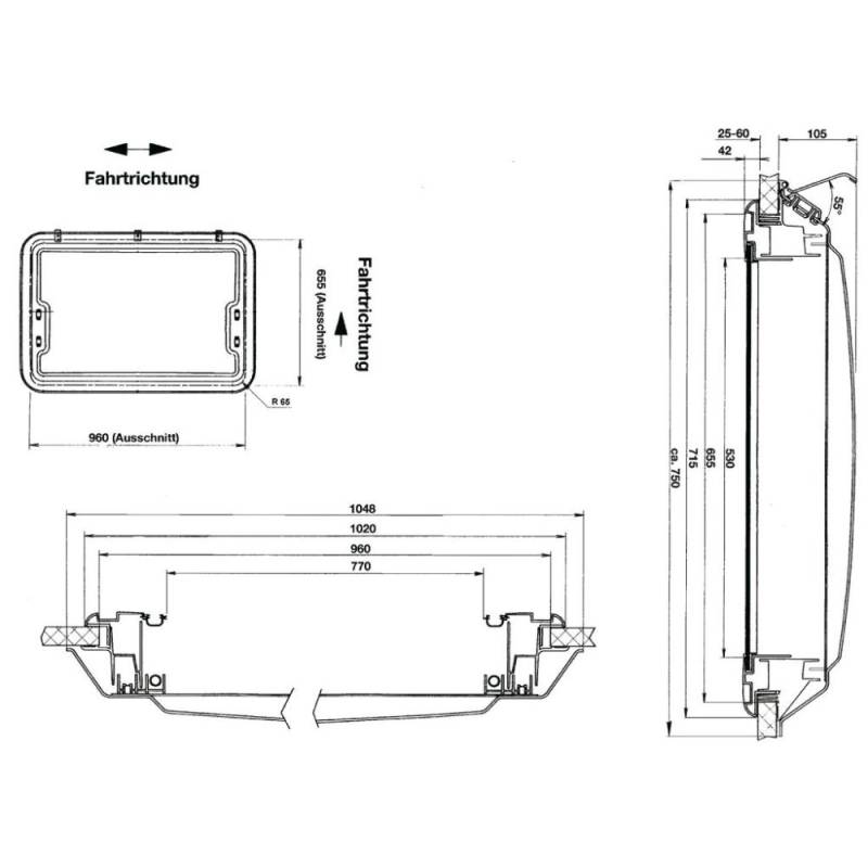dometic Seitz Heki 2 de Luxe Dachfenster