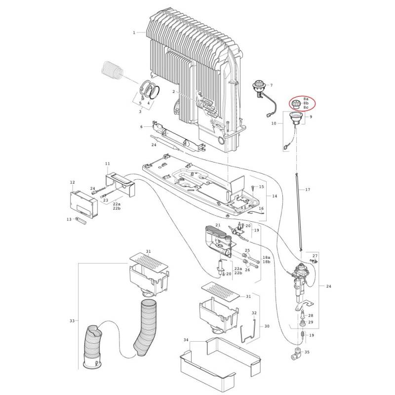 Drehknopf fr Truma Trumatic S 3004 + S 5004