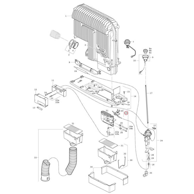 Thermoelement kpl. fr Truma S 3004 + S 5004