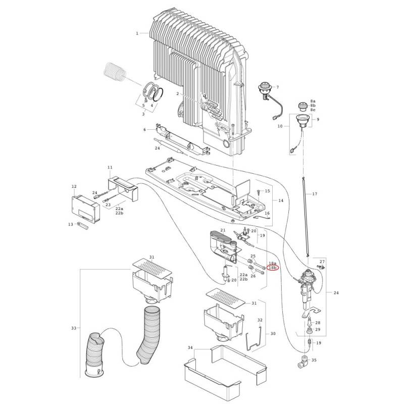 Brenner komplett 30 mbar fr Piezoznder fr Truma S