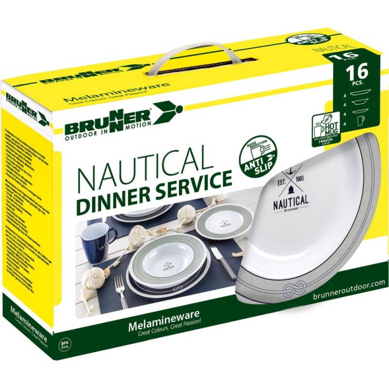 Brunner Nautical - Geschirr Set - 16-teilig