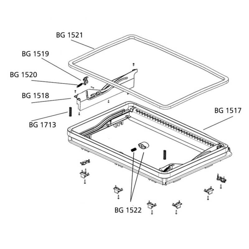 Dometic Seitz Midi-Heki Auenrahmen komplett fr Bgelversion