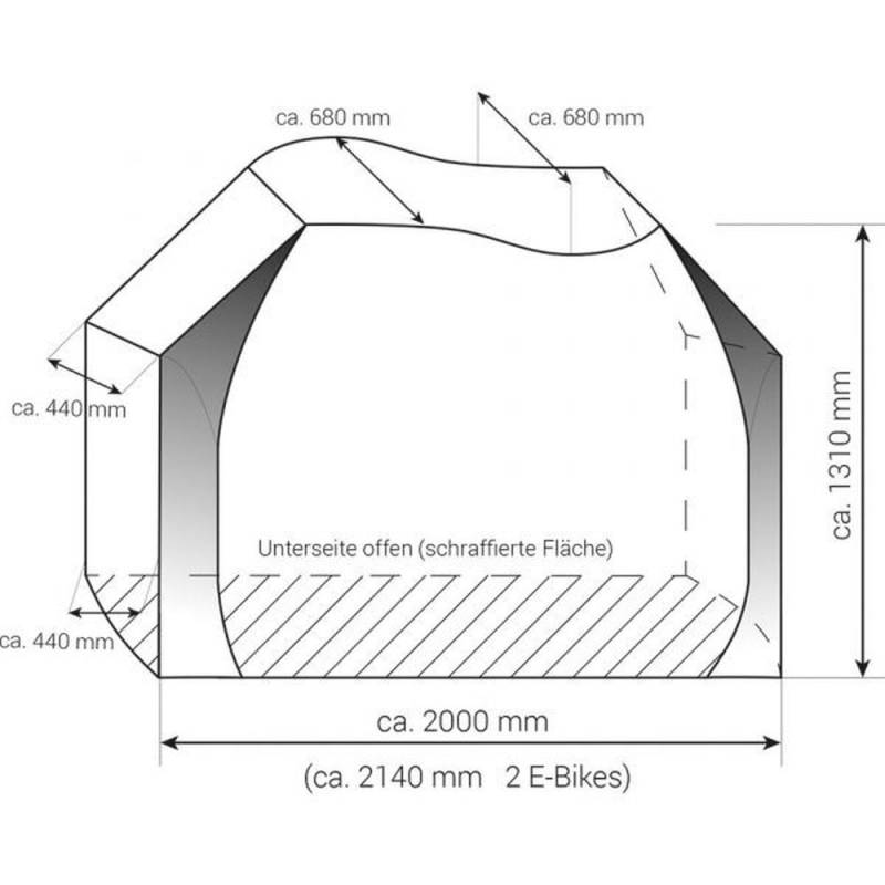 Universal Zwoo Fahrradschutzhlle fr bis zu 2 E-Bikes
