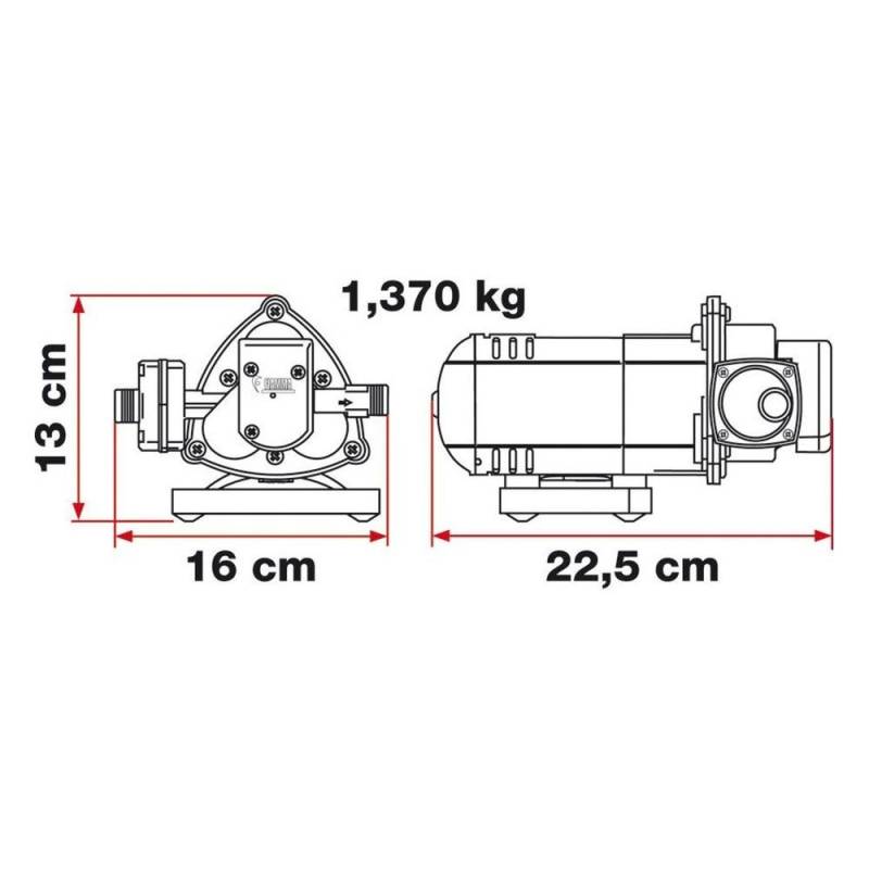 Fiamma AQUA 8 Druckwasserpumpe 7 Liter/min