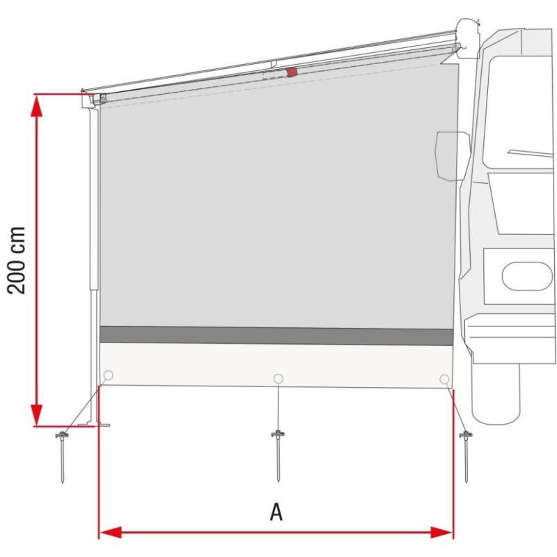 Fiamma Sun View Side Seitenwand fr F35 und Caravanstore